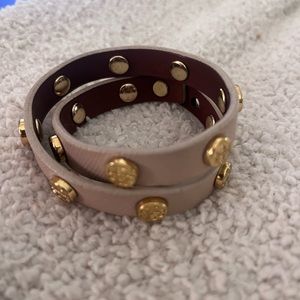 Tory Burch leather Double Wrap Bracelet